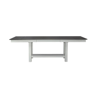 Brook Bay 7 Piece Trestle Table Set - Textured White Finish in White