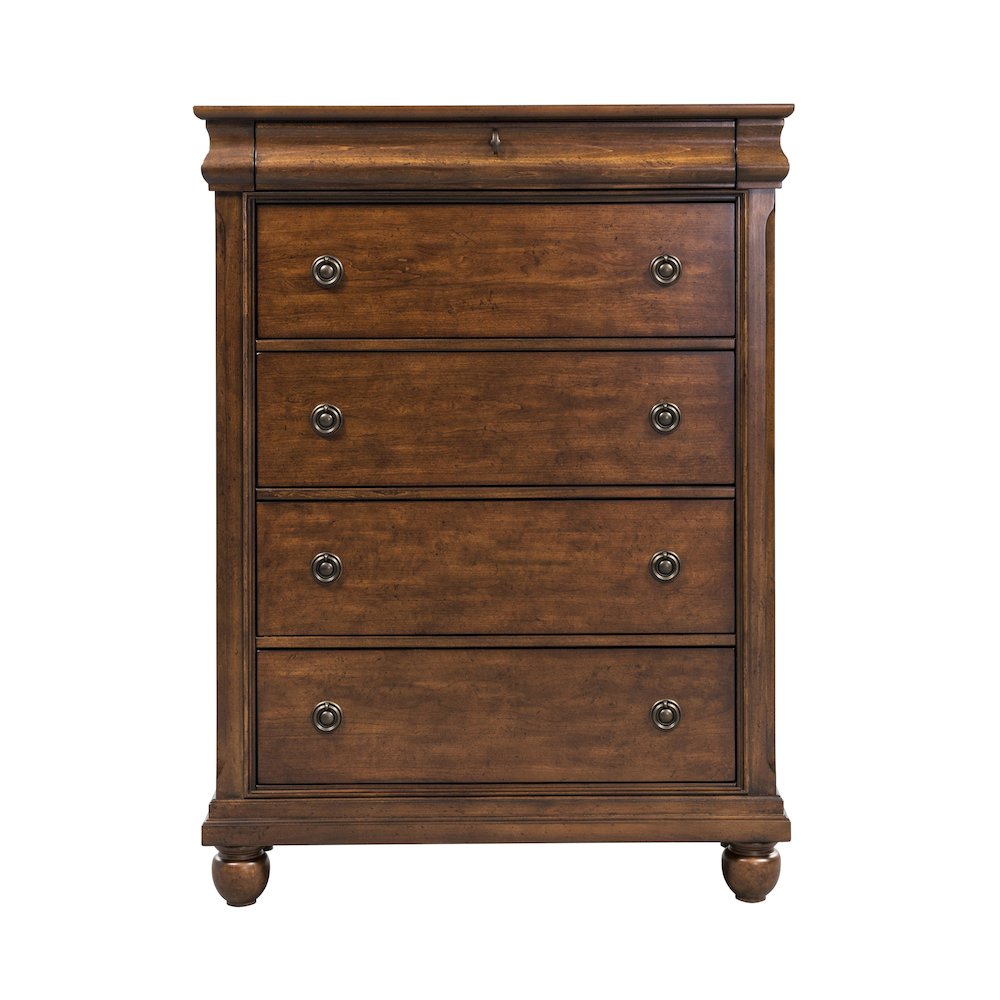 King California Sleigh Bed, Dresser & Mirror, Chest, Night Stand
