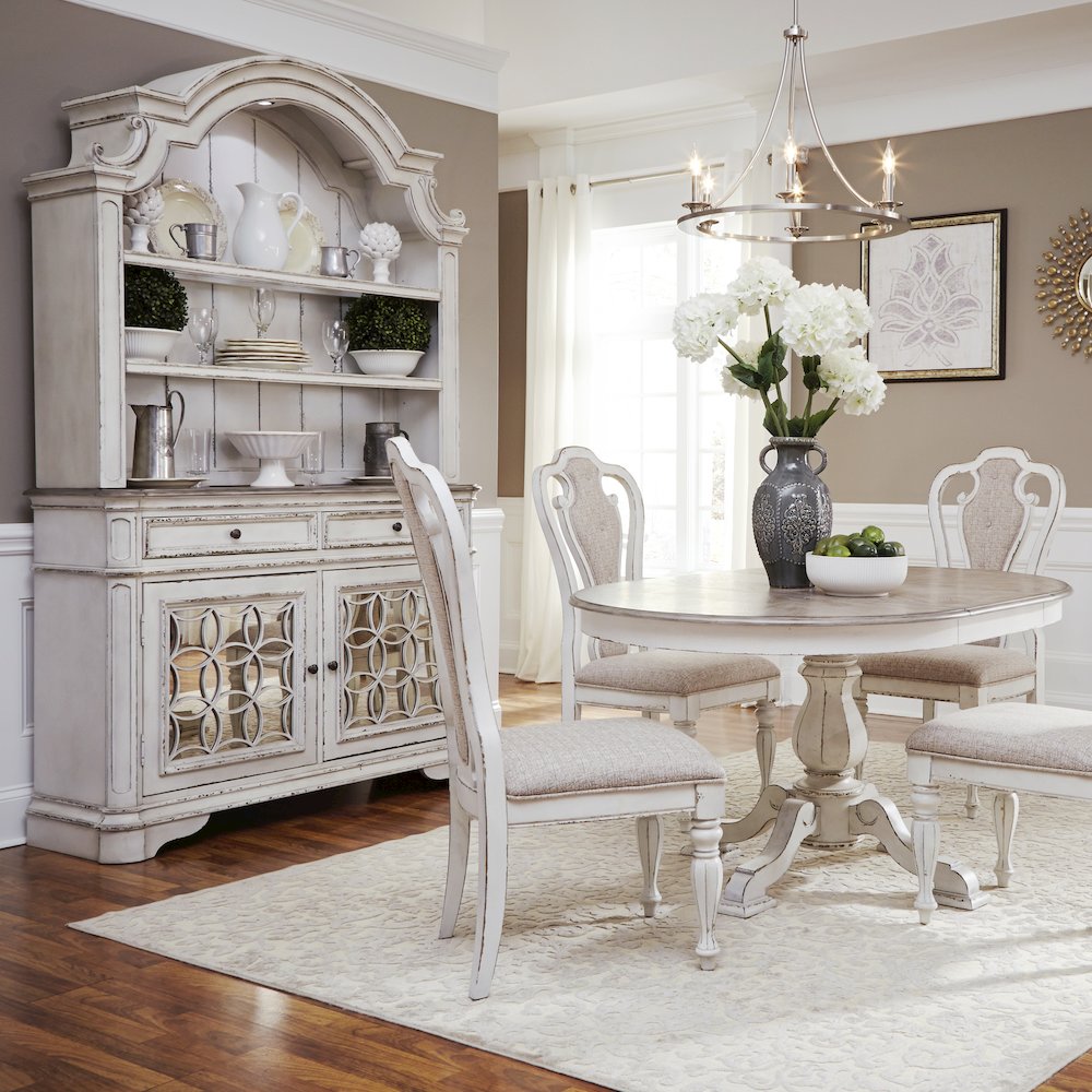 Hutch & Buffet in Rubberwood Solids w/ White Oak & Birch Veneers