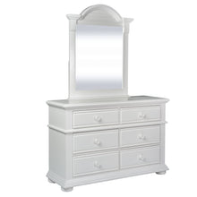 Full Panel Bed, Dresser & Mirror in Pine Solids with Painted MDF & Wood Products