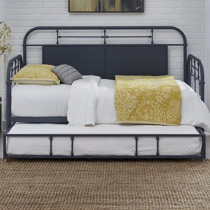 Vintage Series Twin Metal Trundle - Navy in Distressed Metal