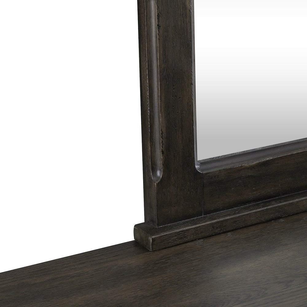 Dresser & Mirror in Rubberwood Solids & Split Heart White Oak Veneers