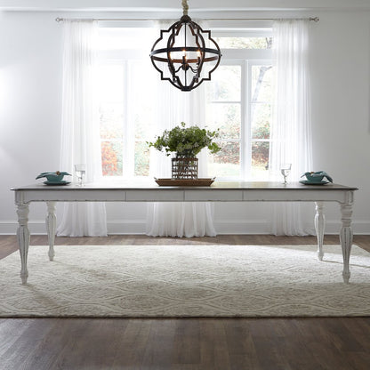 7 Piece Leg Table Dining Room Set with 6 Wood Side Chairs