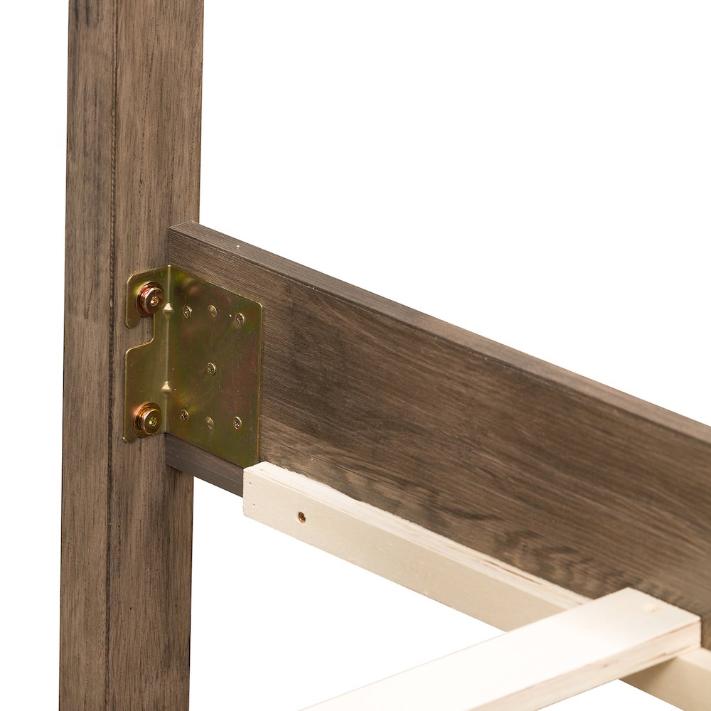 Twin Panel Bed in Rubberwood Solids w/ Paper Laminate