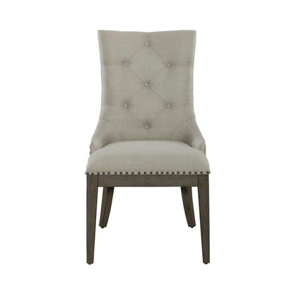 Americana Farmhouse Upholstered Shelter Side Chair (RTA) in Dusty Taupe