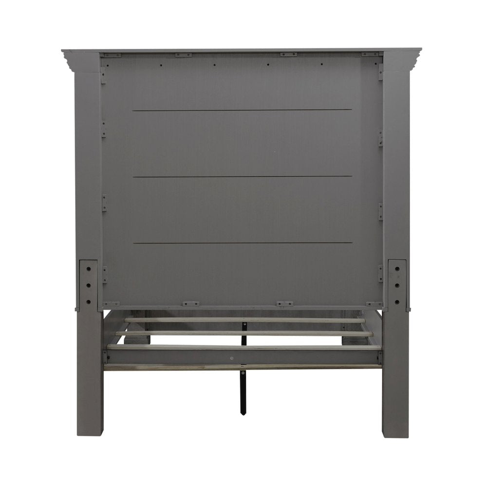 Big Valley Queen Panel Bed in Rubberwood Solids w/ Birch Veneers