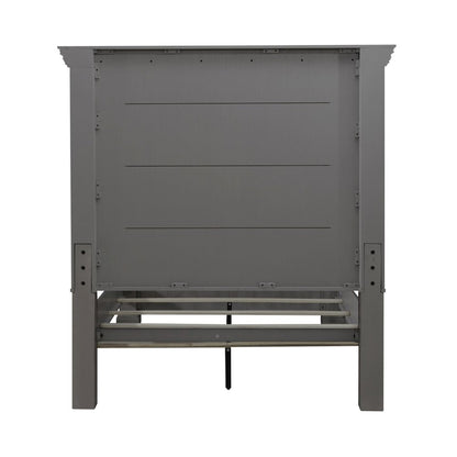 Big Valley Queen Panel Bed in Rubberwood Solids w/ Birch Veneers