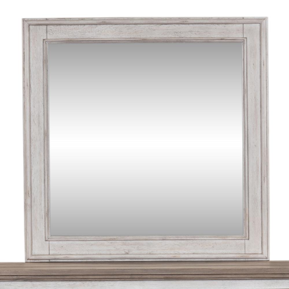 Heartland Landscape Mirror in Antique White w/ Tobacco Top