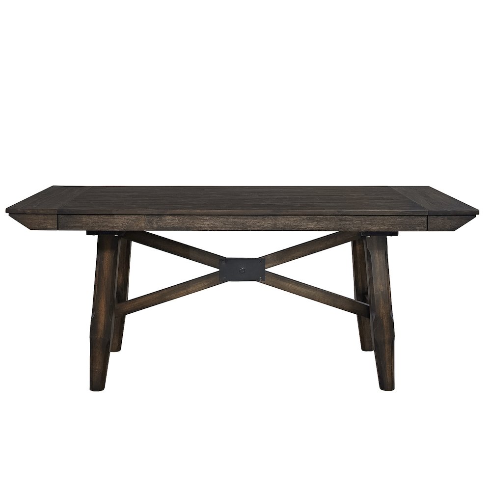 Opt 7 Piece Trestle Table Set in Rubberwood Solids and Acacia Veneers