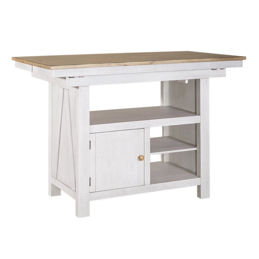 Lindsey Farm Kitchen Island in Rubberwood Solids & Veneers w/ MDF