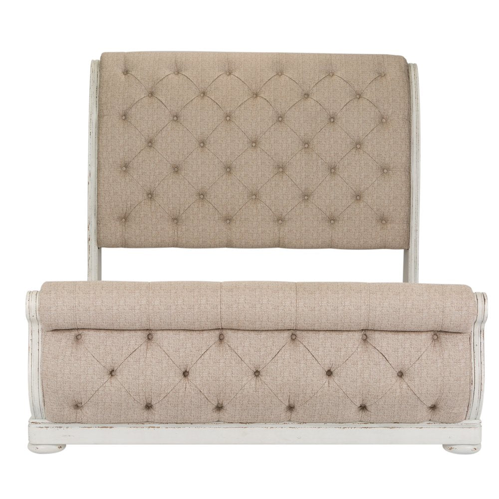 Abbey Park King California Sleigh Bed, Dresser & Mirror