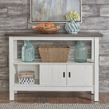 Brook Bay Sideboard in Textured White w/ Carbon Gray Top