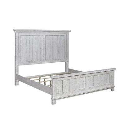 King Panel Bed in Pine Solids & Veneers