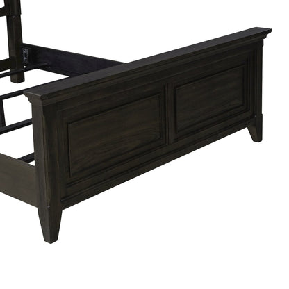 Queen Uph Bed in Rubberwood Solids & Split Heart White Oak Veneers