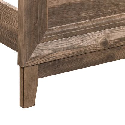 Twin Panel Bed in Rubberwood Solids w/ Paper Laminate