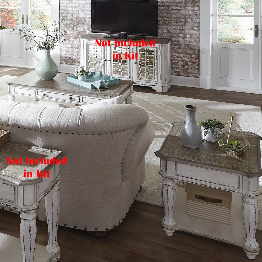 Magnolia Manor 3 Piece Set (1-Cocktail 2-End Tables)