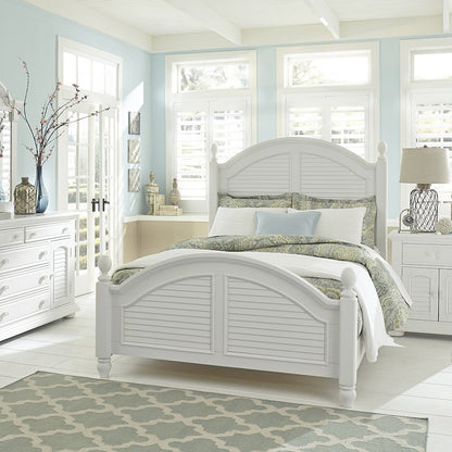 Summer House I King Poster Bed, Dresser & Mirror, Chest, Night Stand