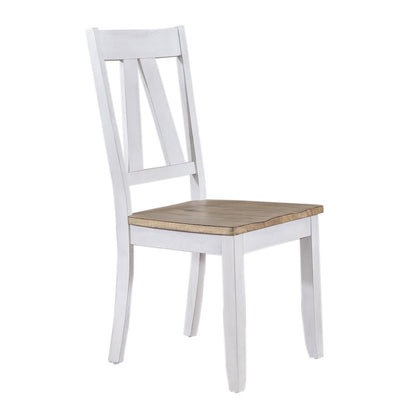 Lindsey Farm 6 Piece Trestle Table Set in Rubberwood Solids & Veneers w/ MDF