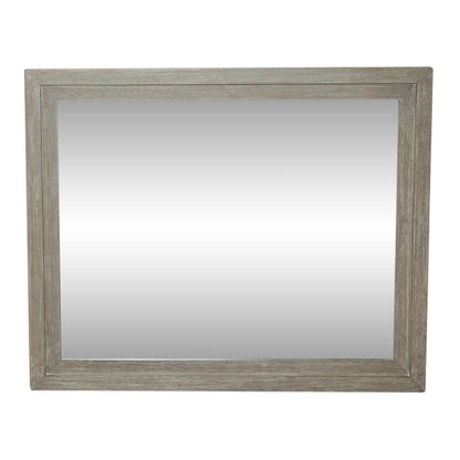 Belmar Landscape Mirror in Washed Taupe