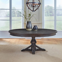 Pedestal Table Set in Rubberwood Solids & Split Heart White Oak Veneers