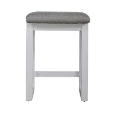 Uph Console Stool Contemporary White in Two-Tone Shell White