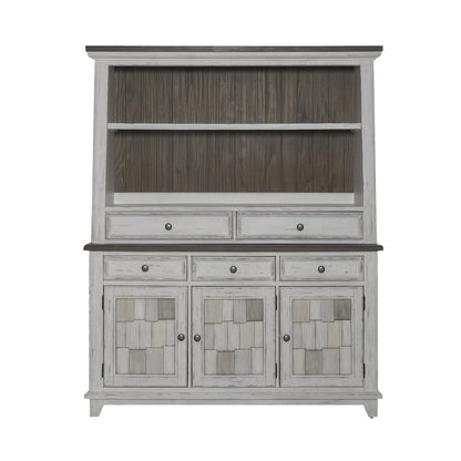 Server & Hutch in Pine Solids & Veneers