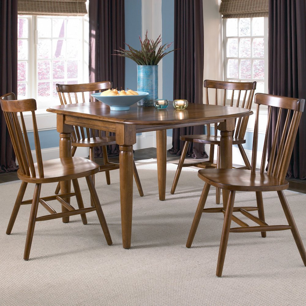 Creations 5 Piece Drop Leaf Set in Rubberwood Solids