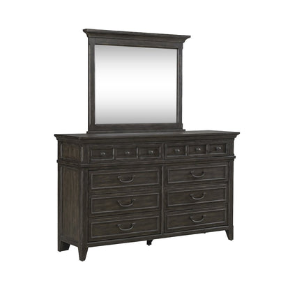 Dresser & Mirror in Rubberwood Solids & Split Heart White Oak Veneers