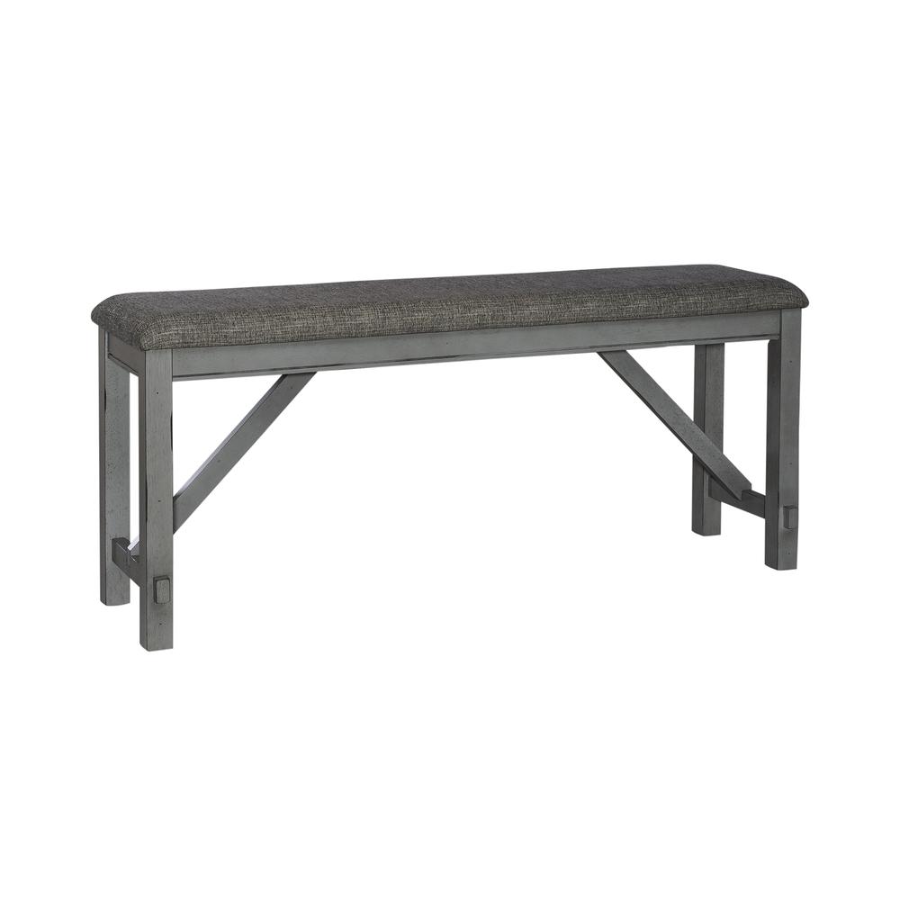 Counter Height Dining Bench Transitional Grey