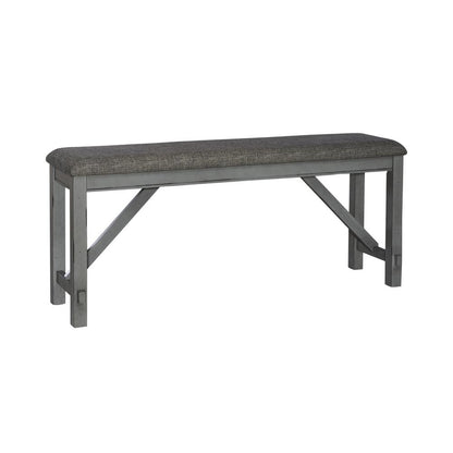 Counter Height Dining Bench Transitional Grey