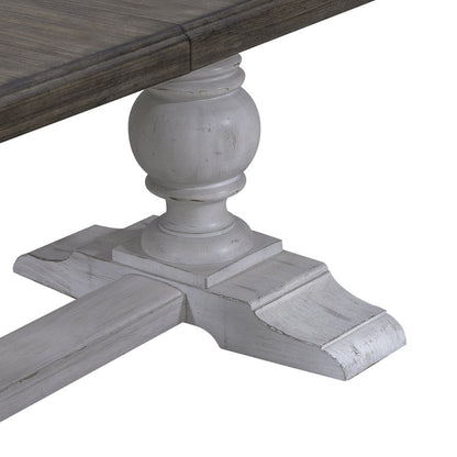 River Place Trestle Table Set in Pine Solids & Veneers