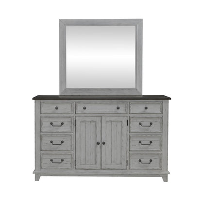 Dresser & Mirror in Pine Solids & Veneers