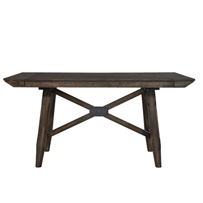 Double Bridge Gathering Table Set in Dark Chestnut