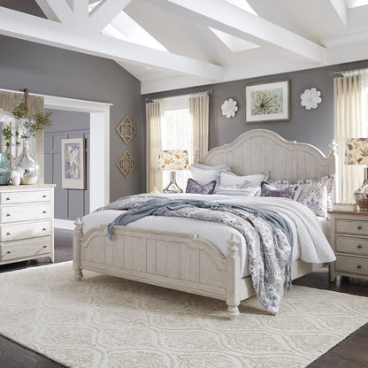 Farmhouse Reimagined King Poster Bed, Dresser & Mirror, Night Stand