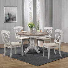 Ocean Isle 5 Piece Pedestal Table Set in Rubberwood Solids w/ Pine Veneers