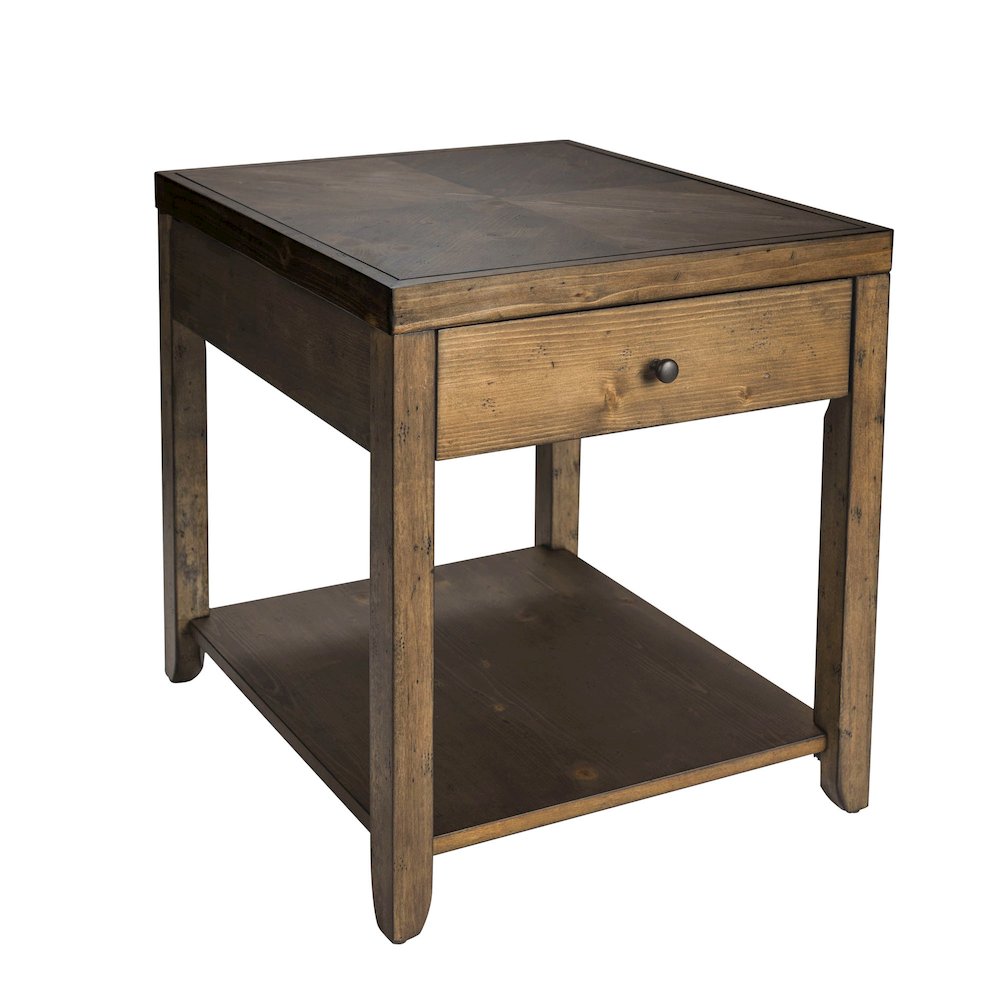 3 Piece Set (1-Cocktail 2-End Tables) in Poplar Solids and Cedar Veneers