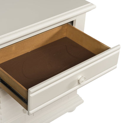 King Panel Bed, Dresser & Mirror in Poplar & Pine Solids with Wood Products