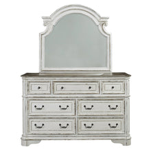 California King Panel Bed, Dresser & Mirror, Night Stand - Antique White