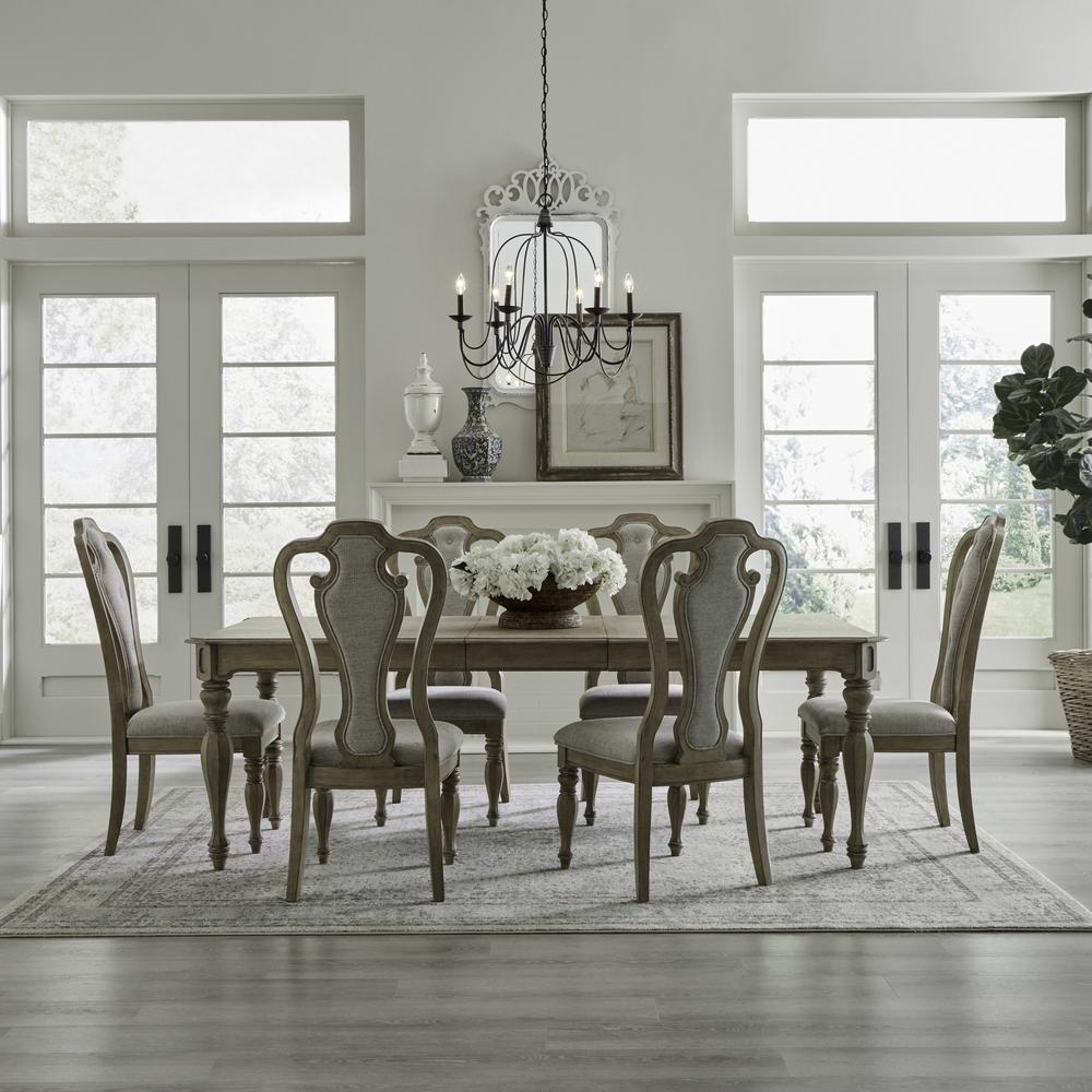 Magnolia Manor 7 Piece Rectangular Table Set - Weathered Bisque