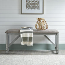 Counter Height Dining Bench Transitional Grey
