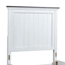 Allyson Park Twin Panel Headboard in Wirebrushed White w/ Charcoal Top