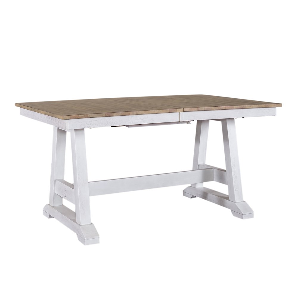 Lindsey Farm Lindsey Farm Trestle Table - Weathered White & Sandstone