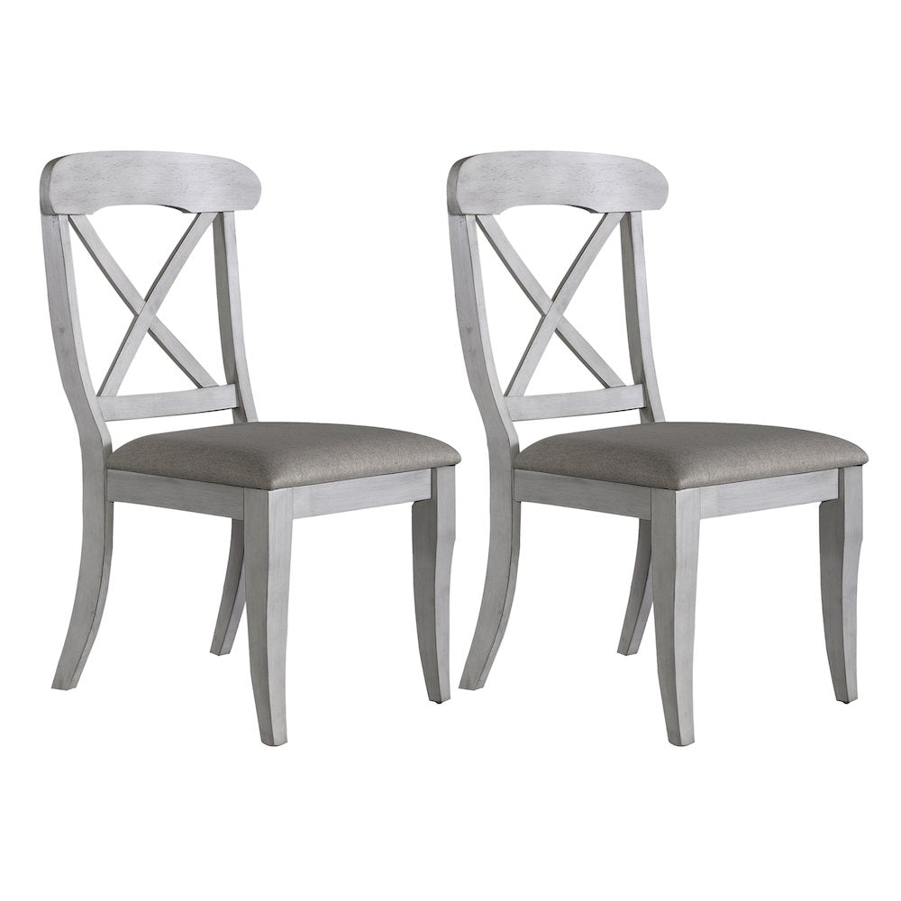 Uph X Back Side Chair (RTA) - Set of 2 in Rubberwood Solids w/ Pine Veneers