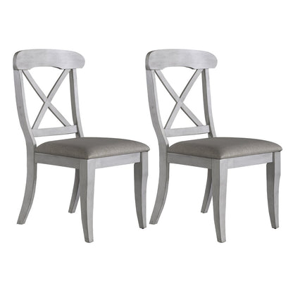 Uph X Back Side Chair (RTA) - Set of 2 in Rubberwood Solids w/ Pine Veneers