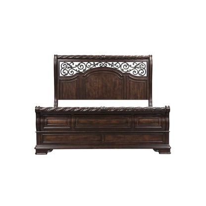 Arbor Place King California Sleigh Bed, Dresser & Mirror, Night Stand