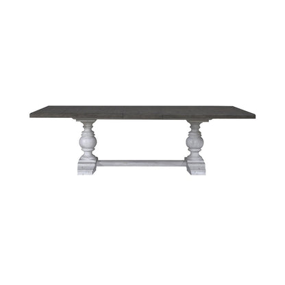 River Place Trestle Table Set in Pine Solids & Veneers