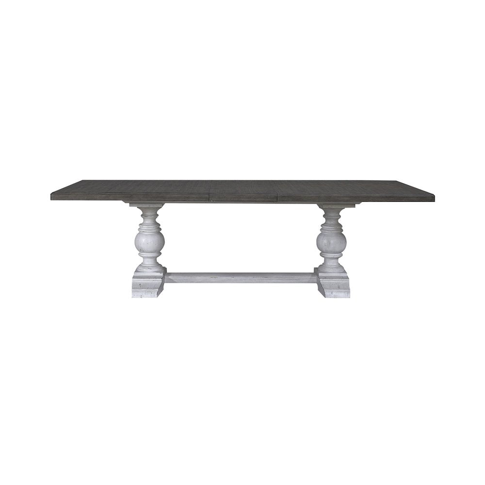 River Place Trestle Table Set in Pine Solids & Veneers