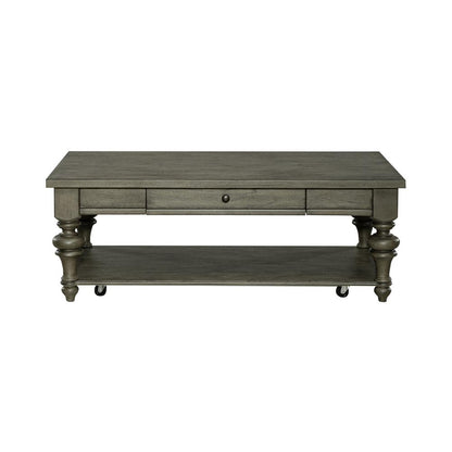 Americana Farmhouse Rectangular Cocktail Table in Dusty Taupe