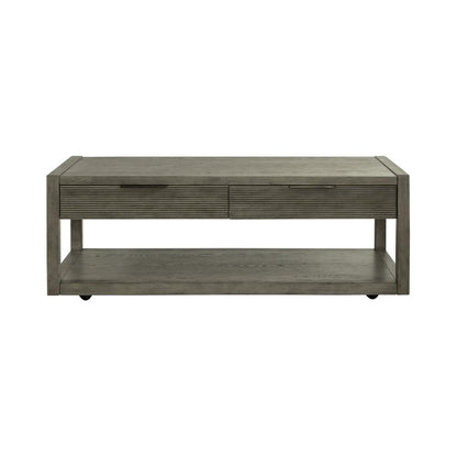 Cocktail Table Contemporary, Grey in Dusty Taupe Finish