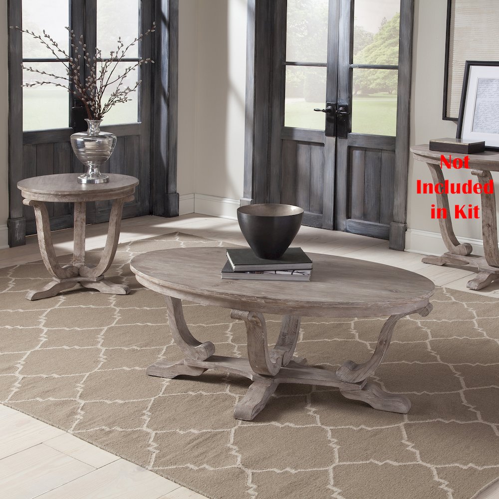Greystone Mill 3 Piece Set (1-Cocktail 2-End Tables) in Pine Solids